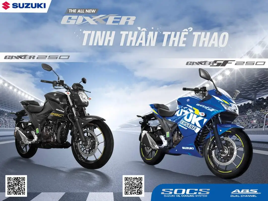 Việt Nam Suzuki chính thức giới thiệu bộ đôi Gixxer 250 và Gixxer SF250 hoàn toàn mới